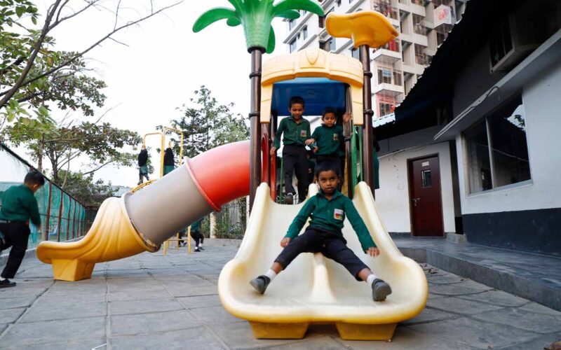 Bonoful School Uttara Childrens are playing