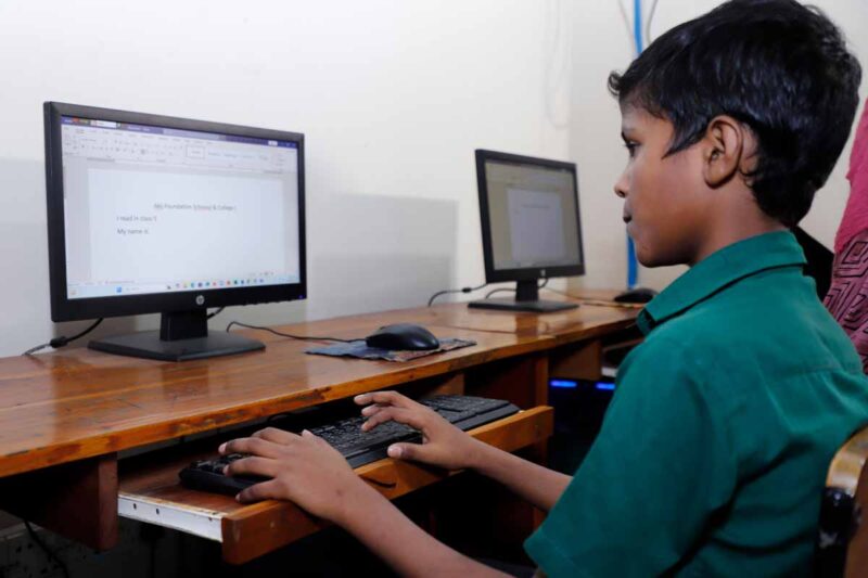 Student Learning And Practicing In Computer Lab In Mohammadpur