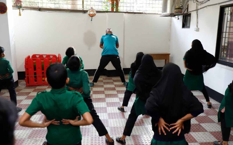 Taekwondo In Mohammadpur Teacher Showing A Pose